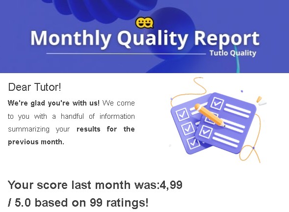 Miesięczny Raport Jakości - ocena 4.99 od 99 studentów